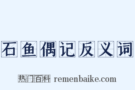 石鱼偶记反义词是什么意思的图片